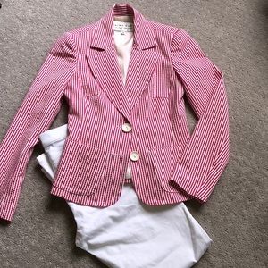 Trina Turk Pink and white blazer